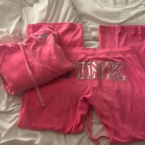 victoria’s secret y2k velour tracksuit pink